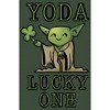 Juniors Womens Star Wars St. Patrick's Day Cartoon Yoda Lucky One Festival Muscle Tee - 2 of 4