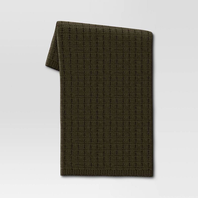 Marled Knit Throw Blanket - Threshold™, 1 of 9