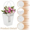 Unique Bargains Floral Bags with Handle for Birthday Christmas Mother's Day Wedding Clear 10 Pcs - 3 of 4