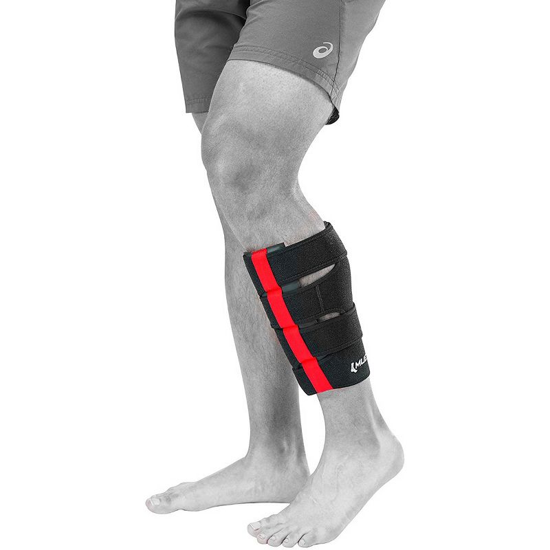 Mueller Multi-Directional Calf Wrap - L/XL - Black/Red, 1 of 3