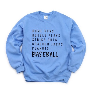 Simply Sage Market Women's Graphic Sweatshirt Baseball Words