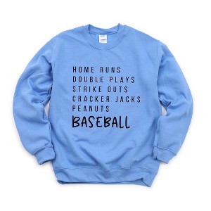 Simply Sage Market Women's Graphic Sweatshirt Baseball Words - 1 of 4