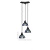 Toltec Lighting Europa 3 - Light Pendant in  Matte Black with 7" Blue Mosaic Art Glass Shade - 2 of 2