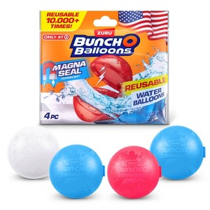 Bunch O Balloons Reusable Water Balloons 4pk- Red/White/Blue - 1 of 4