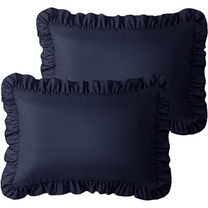 LISM 20"x 26"Ruffle Pillowcases Set of 2,Ruffled Pillow Shams with Envelope Closure - 1 of 4
