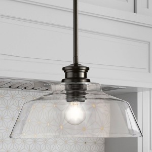 Urban Ambiance Luxury Transitional Indoor Pendant,  8-1/2''H x 14"W x 14''D,  Matte Black Finish, UHP4890 - 1 of 4
