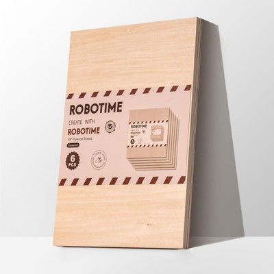 Robotime 3D Puzzles Plywood Sheets for Laser Cutting, Engraving Wood Burning, Thin Unfinished Wood Boards for Craft, Multicolored, 11.81"*16.54"*0.79"