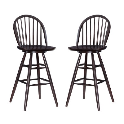 Set of 2 Erica Barstools Brown - Linon