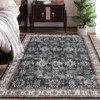 Vintage Print Area Rug, Traditional Distressed Floral Print, Stain Resistant, Anti-Slip, Non-Shedding, for Living Room, Bedroom, Dining Room - 3 of 4
