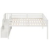 CAVINAS Twin Size Loft Bed with Ladder with Safety Guardrail & Staircase,Pine Wood Bed Frame for Kids Room,Bedroom - 2 of 4