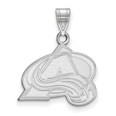 Black Bow Jewelry 14k White Gold Colorado Avalanche NHL Medium Pendant