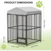 8 x 4 x 6 FT Outdoor Dog Kennel for Small/Medium Dogs, Small Dog Kennel Outside with Lock, Dog Enclosures with UV-Resistant Waterproof Roof Cover - 2 of 4