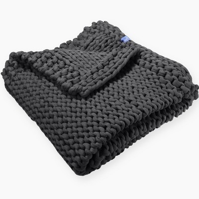 California Design Den Handmade Chunky Knit Weighted Blanket, 100% Cotton No Fillers, All-Season Soft & Calming