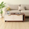 UbMelt Coffee Table with 2 Drawers Modern Center Table for Living Room,Brown - 2 of 4