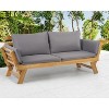 FDW Outdoor Couch Patio Couch Daybed with Adjustable Armrest & Cushion - 2 of 4