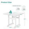 Square Outdoor Dining Tables for 4, HDPS Weather Resistant Patio Dining Table, 35" Outdoor Tables with 1.96" Umbrella Hole - 3 of 4
