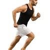 Mens Shorts Athletic Activewear Relaxed Fit Workout Gym Ultra Soft With Zipper Pocket- 5 Pack - 2 of 4
