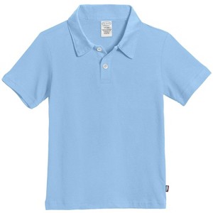 City Threads USA-Made Soft Cotton Boys Jersey 2-Button Short Sleeve Polo Shirt - 1 of 4