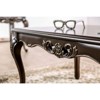 Sapphtopaz 53" Elegant Coffee Table with Curved Legs Rectangle Wood Dining Table with Carved Details Home Decor Coffee Bar for Living Room - 3 of 4