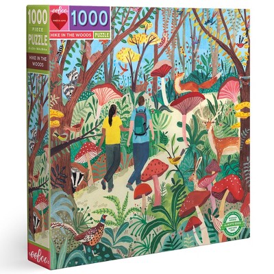 eeBoo Piece and Love Hike in the Woods 1000 piece Jigsaw Puzzle