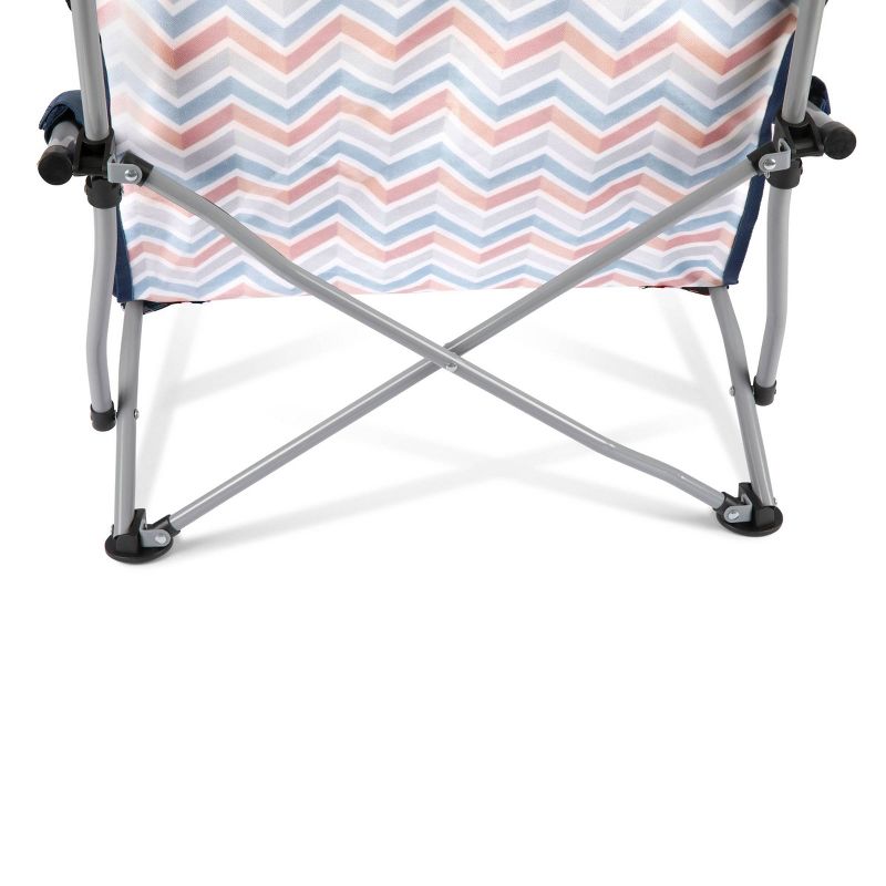 Picnic Time Tranquility Portable Beach Chair - Navy Blue/Gray, 4 of 10
