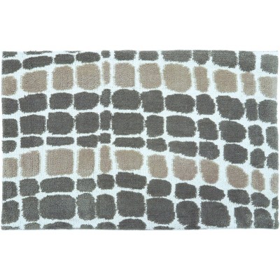 Simple Spaces Fractured Waves Doormat, 21" x 33" – Abstract Coastal Design in Blue and Beige for Indoor or Outdoor Entryways