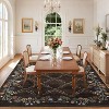 Large Living Room Rug Washable Modern Floral Accent Carpet with Non-Slip Backing, Ultra-Soft Low Pile Floor Cover for Dining Room - 2 of 4