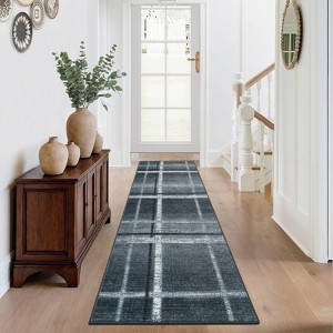 Nasitip Modern Geometric Stripe Area Rugs for Living Room Soft Low Pile Non-Sliping, Machine Washable - 1 of 4