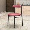 LeisureMod Lume Dining Chair Upholstered in Polyester with Powder-Coated Metal Legs Accent Side Chair for Dining Room, Kitchen - 2 of 4