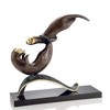 SPI Home Balancing Act Otters Brass Sculpture – Whimsical Marine Duo, 11" Tall Nature-Inspired Accent - 2 of 3