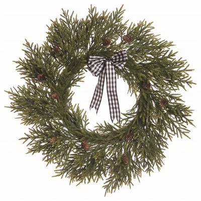 Transpac Artificial 24 in. Multicolor Harvest Wreath with Acorns and Snowflakes