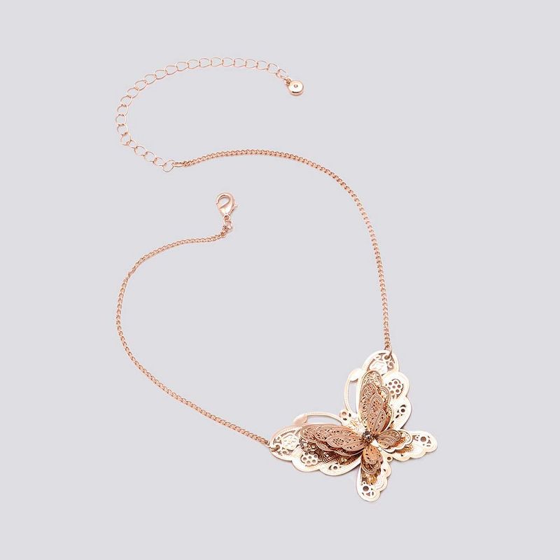 Filagree Butterfly Pendant Necklace - Wild Fable™ Gold, 1 of 3