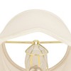 Springcrest Set of 2 Scalloped Empire Lamp Shades White Small 4" Top x 6" Bottom x 5.5" High Candle Clip Harp and Finial Fitting - 3 of 4