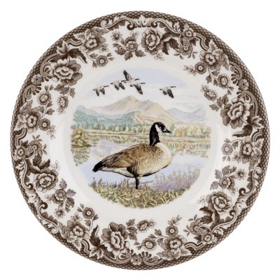Spode Woodland 8” Dinner Plate, Perfect For Thanksgiving And Other Special Occasions, Made In England, Bird Motifs