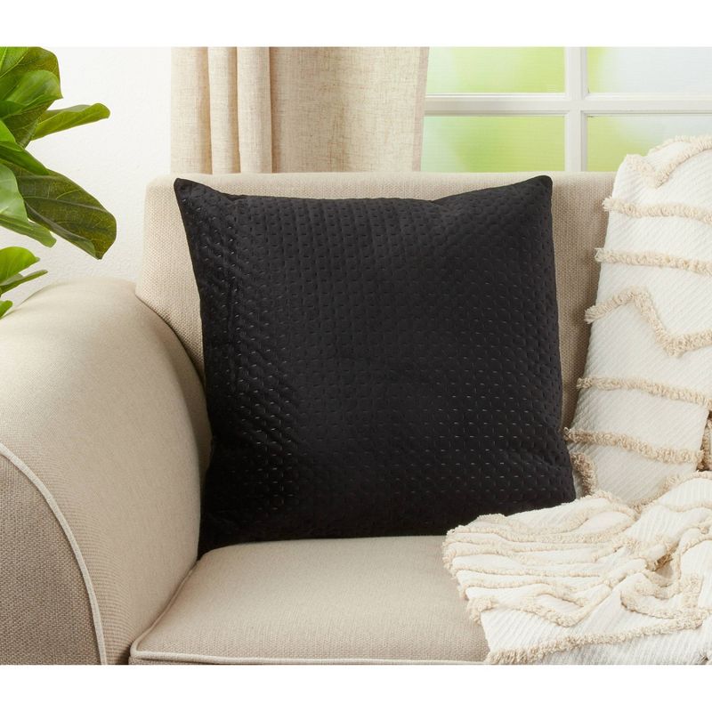 Pinsonic Velvet Design Poly-Filled Throw Pillow - Saro Lifestyle, 4 of 7