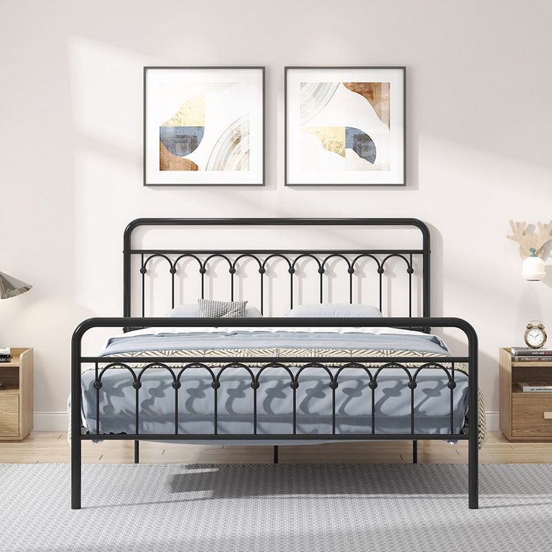 Queen Size Modern Style Bed Frame Large Under-bed Storage Space Sturdy Metal Frame Platform Bed (No Box Spring Needed), 1 of 4