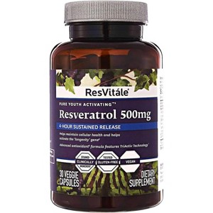 ResVitále Collagen Enhance - Beauty Supplement with Hyaluronic Acid & Resveratrol - 60 Capsules - 1 of 2