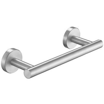 BWE Single Post Wall Mounted Towel Bar Toilet Paper Holder in Brushed Nickel