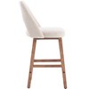 YOUNIKE Counter Height Bar Stool 26 Inch Modern Farmhouse Barstools with Solid Wood Legs Upholstered Bar Height Chair Boucle Fabric - 4 of 4