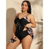Women Plus Size Tankini Swimsuit Two Piece Flowy Swimdress Bathing Suits with Shorts - 2 of 4