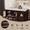 GlasFlength Ottomans and Benches with Drawers and Hidden Storage for Living Room, Entryway, And Hallway, Brown, 43.5"*15.4"*20.4" - 4 of 4