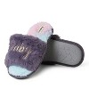 Dearfoams Kid's Girls Lana Fuzzy Slide Slipper - 2 of 4
