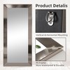 70 In.H x 30 In.W Silver Mirror Right Angle Rectangular Hanging Mirror Frame Wall Mirror - 4 of 4