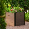 Wood Look Elevated Garden Bed for Patio,Deep Root Planter Box with Durable Composite Material - 2 of 4