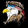Men's Design By Humans July 4th Eagle Mullet American Flag By corndesign T-Shirt - 2 of 2