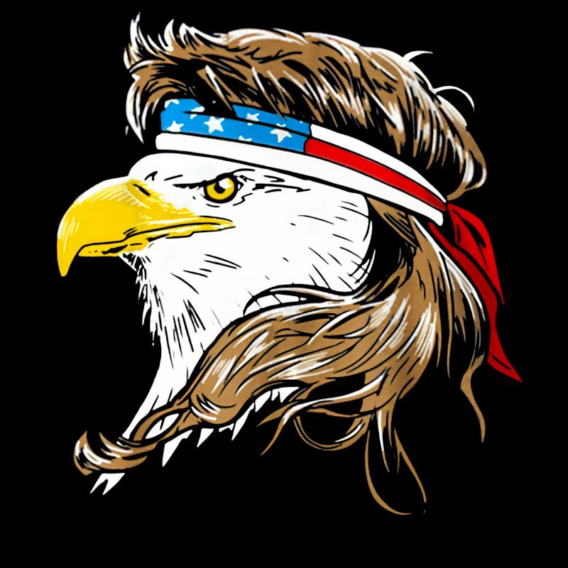 Men's Design By Humans July 4th Eagle Mullet American Flag By corndesign Tank Top, 2 of 3