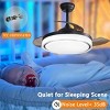 Wanze of Ocean 42 in. LED Indoor Matt Black Smart Ceiling Fan with Remote and Timer, 3-Colors Adjustable - 3 of 4