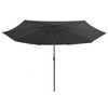 vidaXL Garden Parasol Anthracite Polyester, Metal Large Tiltable - 3 of 4