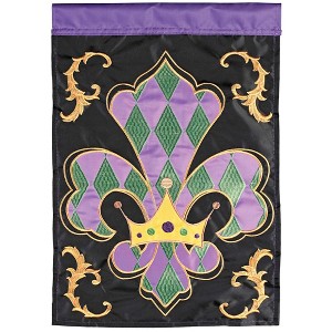 Dicksons Magnolia Garden Outdoor Flag Decoration For Garden, Yard, Or Walkway Standard 13 x 18, Weather Resistant Polyester, Regal Fleur De Lis - 1 of 1