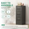 Munora - 3-Drawer Vertical File Cabinet with Lock - Heavy Duty for A4/Letter/Legal Files - Black - 4 of 4